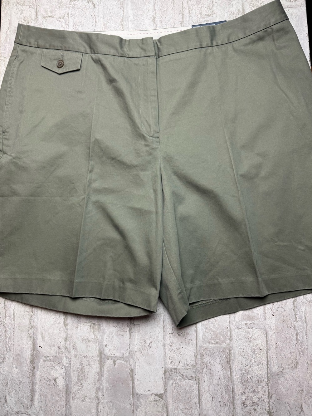 Lands' End Chino Shorts Womens 20W Olive Green NEW NWT 😍